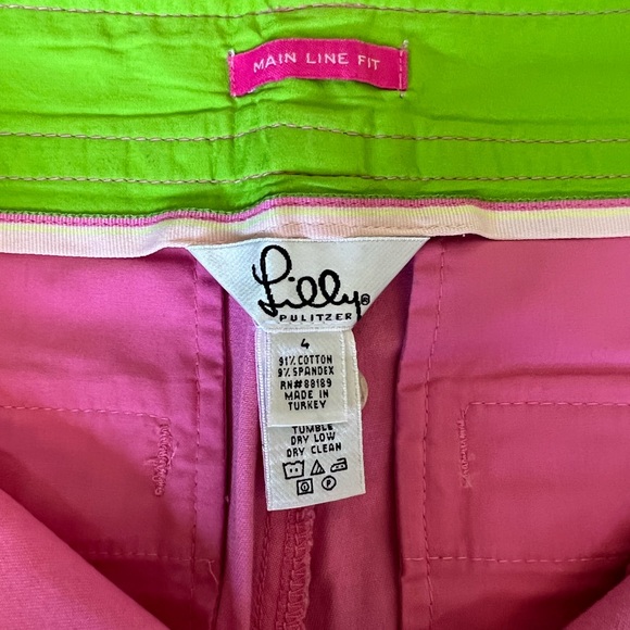 Lilly Pulitzer Main Line Fit cotton wide leg trousers. Size 4. Super cute!! - Picture 4 of 5